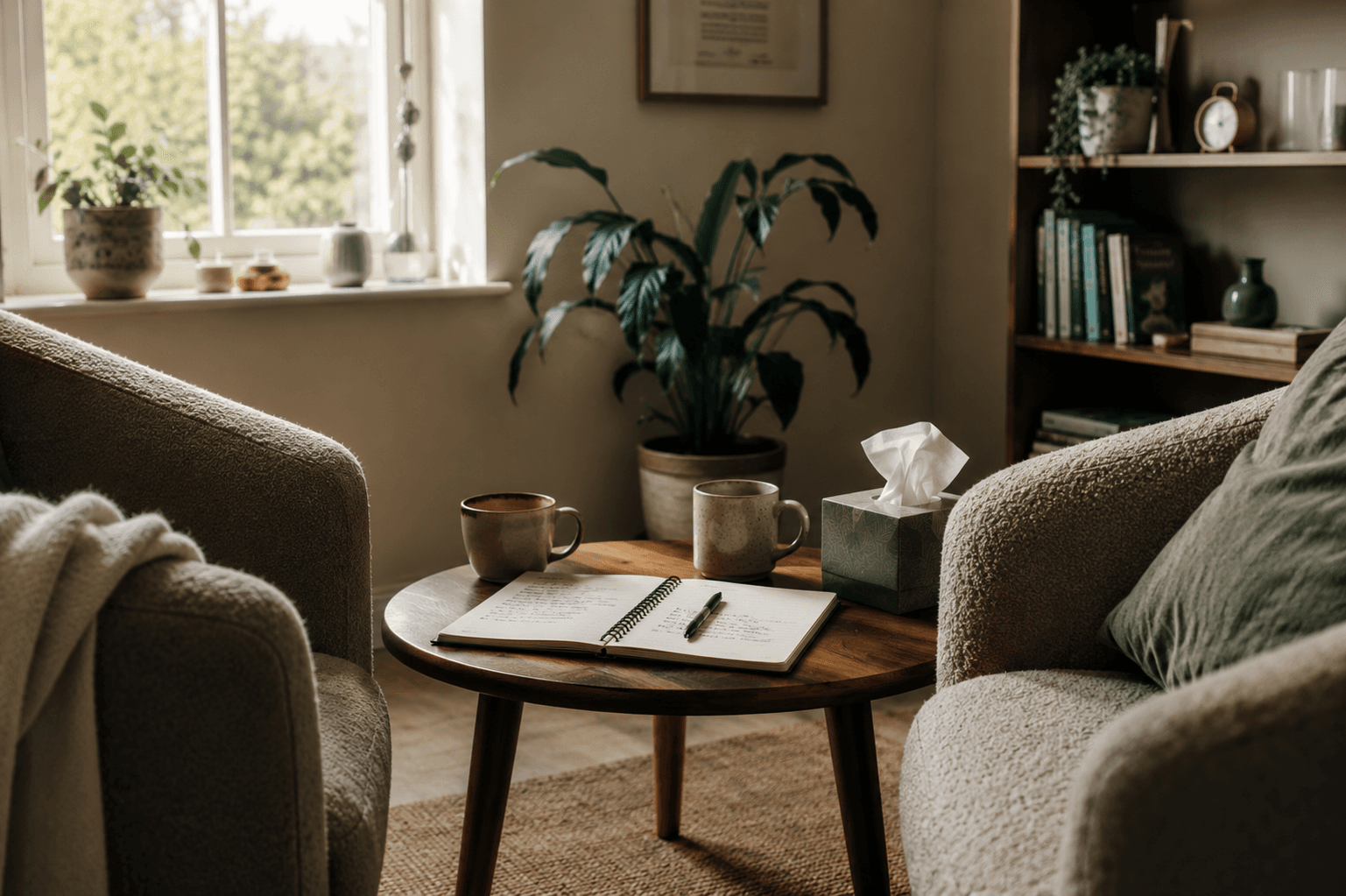 Private therapy chairs in a quiet treatment room